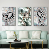 富安娜墙壁画现代简约客厅挂画装饰画客厅沙发背景墙挂画北欧轻奢璀璨50*70三幅装