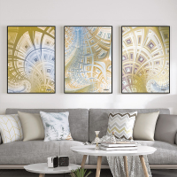 富安娜墙壁画现代简约客厅挂画装饰画客厅沙发背景墙挂画北欧轻奢璀璨50*70三幅装