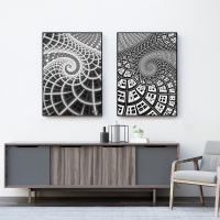 富安娜墙壁画现代简约客厅挂画装饰画客厅沙发背景墙挂画北欧轻奢幻象两幅装