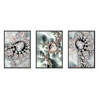 富安娜墙壁画现代简约客厅挂画装饰画客厅沙发背景墙挂画北欧轻奢璀璨50*70三幅装