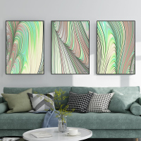 富安娜墙壁画现代简约客厅挂画装饰画客厅沙发背景墙挂画北欧轻奢璀璨50*70三幅装