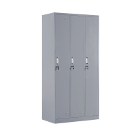 [规格:0.9M*0.4M*1.8M]3门铁皮更衣柜 衣柜医院更衣室铁衣柜实验室长衣柜带锁挂衣柜