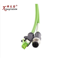 AB祥来鑫EDRM数据线 M12转RJ45以太网线keyence基恩士OP-87360工业相机网线3米 单位:个