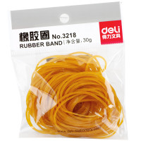 得力(deli)3218橡皮筋 30g 橡皮筋 乳胶圈 橡皮圈 牛皮筋 强性好耐腐蚀 米色