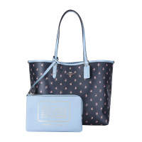 COACH 蔻驰 奢侈品 欧美时尚女士单肩包印花敞口人造革硬手提托特包