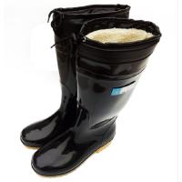 海洋鹿 男中筒 保暖雨鞋加棉 可拆卸 水鞋雨靴防滑胶鞋雪地水鞋(44码)