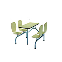 柳浩诚(LIUHAOCHENG)快餐桌 防火板面,钢制脚餐椅38-599Y/套