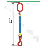 多来劲 0544 2001-05 单腿圆形吊带组合吊具 额载2.0T 使用长度5m 眼形自锁安全吊钩