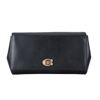 COACH 蔻驰 奢侈品 欧美时尚专柜款黑色漆皮PVC大号女手包