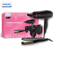 飞利浦(PHILIPS)电吹风机家用负离子恒温护发大功率冷热风(吹风机直发器负离子造型梳精选限量护发礼盒)