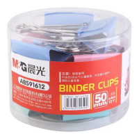 晨光(M&G) ABS91612彩色长尾夹 金属票夹燕尾夹50mm 12只/筒装
