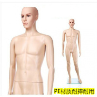 服装店男女士模特全身橱窗假人模型婚纱衣服模特架子展示道具 男3号直手姿势 不带假发 官方标配