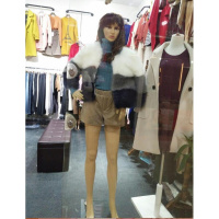 服装店男女士模特全身橱窗假人模型婚纱衣服模特架子展示道具 女15号+假发 官方标配