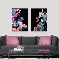 富安娜墙壁画现代简约客厅挂画装饰画客厅沙发背景墙挂画北欧轻奢尘埃