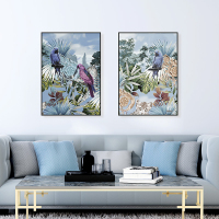 富安娜墙壁画现代简约客厅挂画装饰画客厅沙发背景墙挂画北欧轻奢羽鸣花开