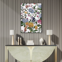 富安娜墙壁画现代简约客厅挂画装饰画客厅沙发背景墙挂画北欧轻奢羽鸣花开