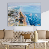 富安娜墙壁画现代简约客厅挂画装饰画客厅沙发背景墙挂画北欧轻奢尘埃