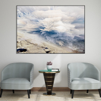 富安娜墙壁画现代简约客厅挂画装饰画客厅沙发背景墙挂画北欧轻奢尘埃