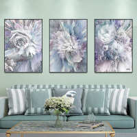 富安娜墙壁画现代简约客厅挂画装饰画客厅沙发背景墙挂画北欧轻奢尘埃