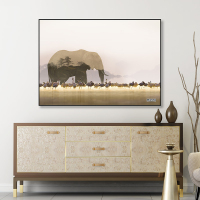 富安娜墙壁画现代简约客厅挂画装饰画客厅沙发背景墙挂画北欧轻奢万物有灵