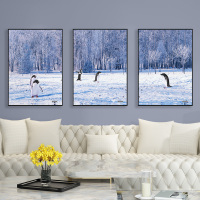 富安娜墙壁画现代简约客厅挂画装饰画客厅沙发背景墙挂画北欧轻奢尘世掠美