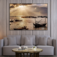 富安娜墙壁画现代简约客厅挂画装饰画客厅沙发背景墙挂画北欧轻奢水木清华