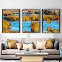 富安娜墙壁画现代简约客厅挂画装饰画客厅沙发背景墙挂画北欧轻奢尘世掠美