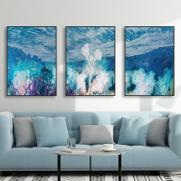 富安娜墙壁画现代简约客厅挂画装饰画客厅沙发背景墙挂画北欧轻奢尘世掠美