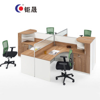 钜晟办公家具屏风办公位四人卡座带衣柜18L2024