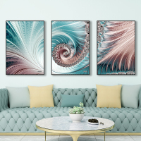 富安娜墙壁画现代简约客厅挂画装饰画客厅沙发背景墙挂画北欧轻奢流动