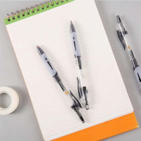 晨光(M&G) 0.5mm 黑色办公按动中性笔签字笔水笔 12支/盒 GP1163