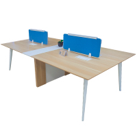 鸿业盛大简约现代办公桌FSH85-0256四人组合屏风推拉设计2700*1200*750mm