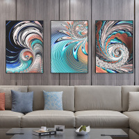 富安娜墙壁画现代简约客厅挂画装饰画客厅沙发背景墙挂画北欧轻奢逆转时空