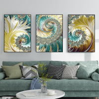 富安娜墙壁画现代简约客厅挂画装饰画客厅沙发背景墙挂画北欧轻奢逆转时空