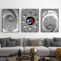 富安娜墙壁画现代简约客厅挂画装饰画客厅沙发背景墙挂画北欧轻奢逆转时空