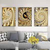 富安娜墙壁画现代简约客厅挂画装饰画客厅沙发背景墙挂画北欧轻奢逆转时空