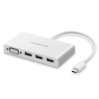 华为绿联扩展坞[VGA×1+USB×3]适用于MateBook 13/14/X Pro/E 白色