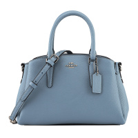 COACH 蔻驰 奢侈品 欧美时尚女士手提包蓝色皮革手拿单肩斜挎杀手包