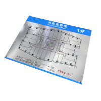 SCP企业定制 不锈钢消防疏散指示牌 SCP-3179 紧急逃生路线示意图55*50cm（单个起订）