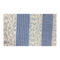沃莱 公寓卧具 蓝色条纹纯棉枕巾尺寸75*54