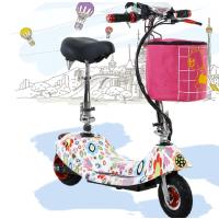 礼品小海豚电动车带篓含电池续航小熊YX-9963