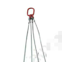 多来劲 0218 2604-015 四腿压制纤维芯钢丝绳索具 额载10.5T 使用长度1.5m眼形吊钩带安全舌