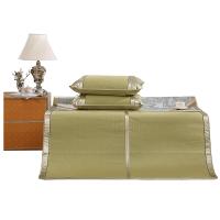 富安娜(FUANNA)双面凉席三件套 1.8m床可折叠清新夏季席子纯色夏天单人1.5夏凉席怀旧