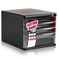 得力 9794 四层带锁桌面文件柜文件橱资料柜办公文具用品