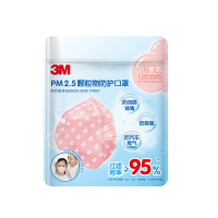 3M 儿童口罩防PM2.5防雾霾(1只装)粉色SCP[包]