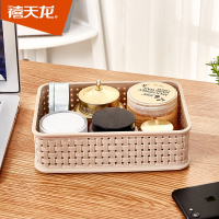 禧天龙桌面收纳筐卡其7174