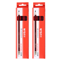 晨光(M&G)HB原木铅笔 AWP30802 带橡皮头六角木杆铅笔学生铅笔