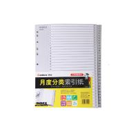 J齐心(Comix) IX899 月度隔页索引纸A4 11孔易分类标签 31页(1-31)