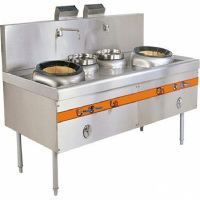 燃气环保双头单尾炒炉