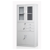 鸿业盛大偏三斗内保办公柜850*390*1800加厚铁皮环保喷塑储物柜简约现代设计带锁大容量员工柜